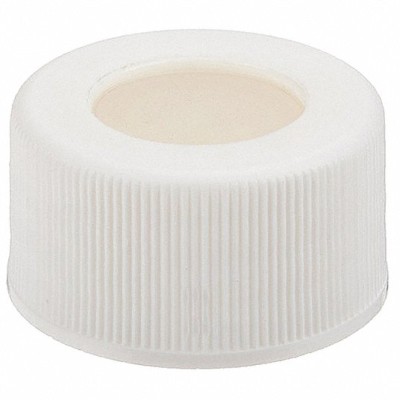 JG Finneran 33-400mm White Polypropylene Open Hole Closure with Bonded PTFE/Silicone Liner